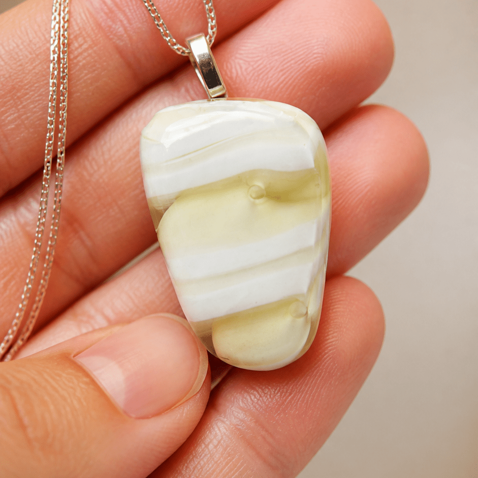 Alabaster Freeform - Stoney Lake Glassworks