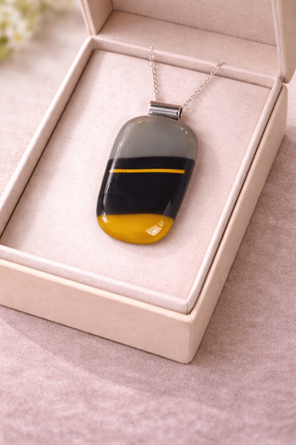 Horizon — Handcrafted Fused Glass Pendant - Stoney Lake Glassworks