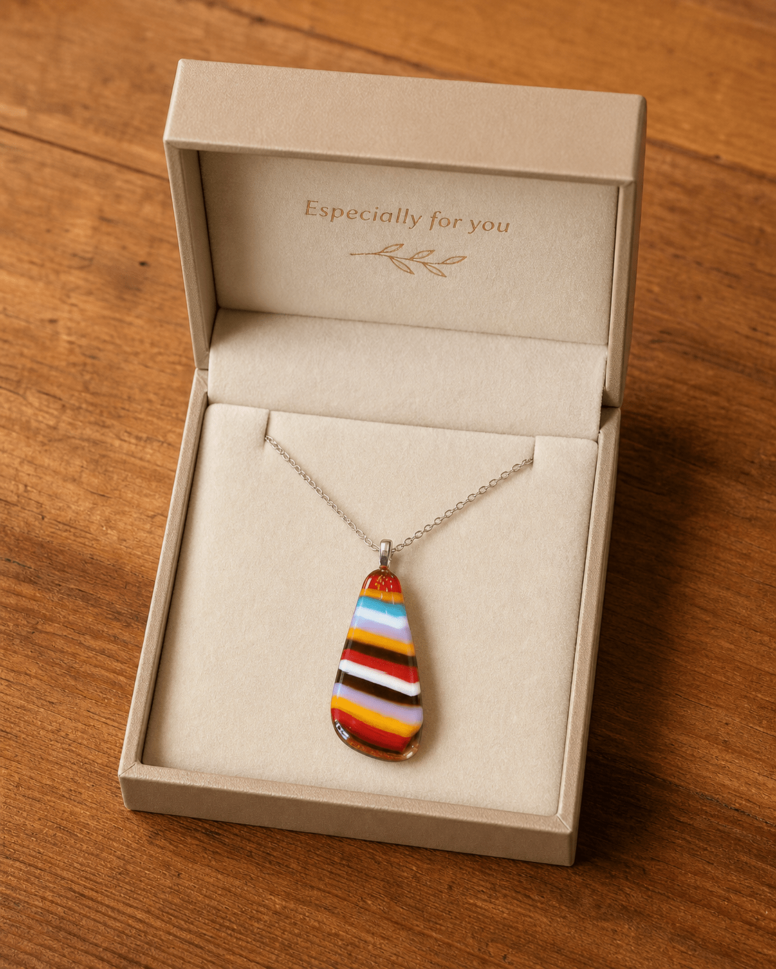 Serape Stripe Teardrop - Stoney Lake Glassworks