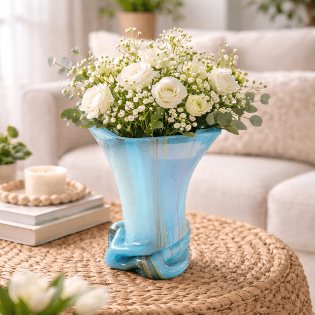Tidal — Handcrafted Fused Glass Vase - Stoney Lake Glassworks