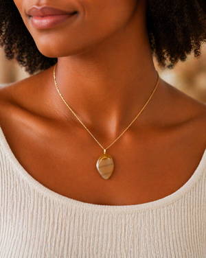 Amber Cove Fused Glass Pendant