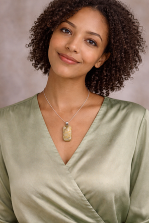 Frozen Light Fused Glass Pendant