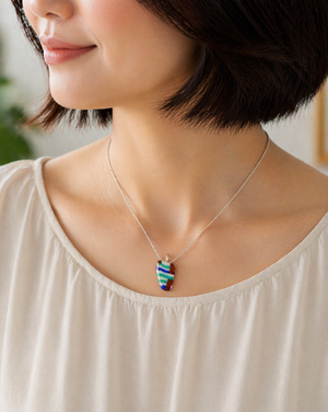 Carnival Fused Glass Pendant