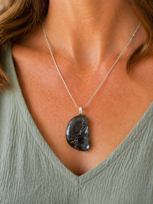 Dark Matter Fused Glass Pendant