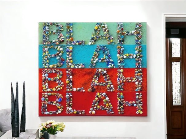 "Blah, Blah, Blah" — Handcrafted Glass Wall Sculpture - Stoney Lake Glassworks