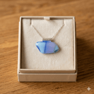 Blue Chalcedony Fan - Stoney Lake Glassworks