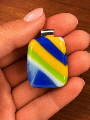 Blue, Yellow & Green Diagonal