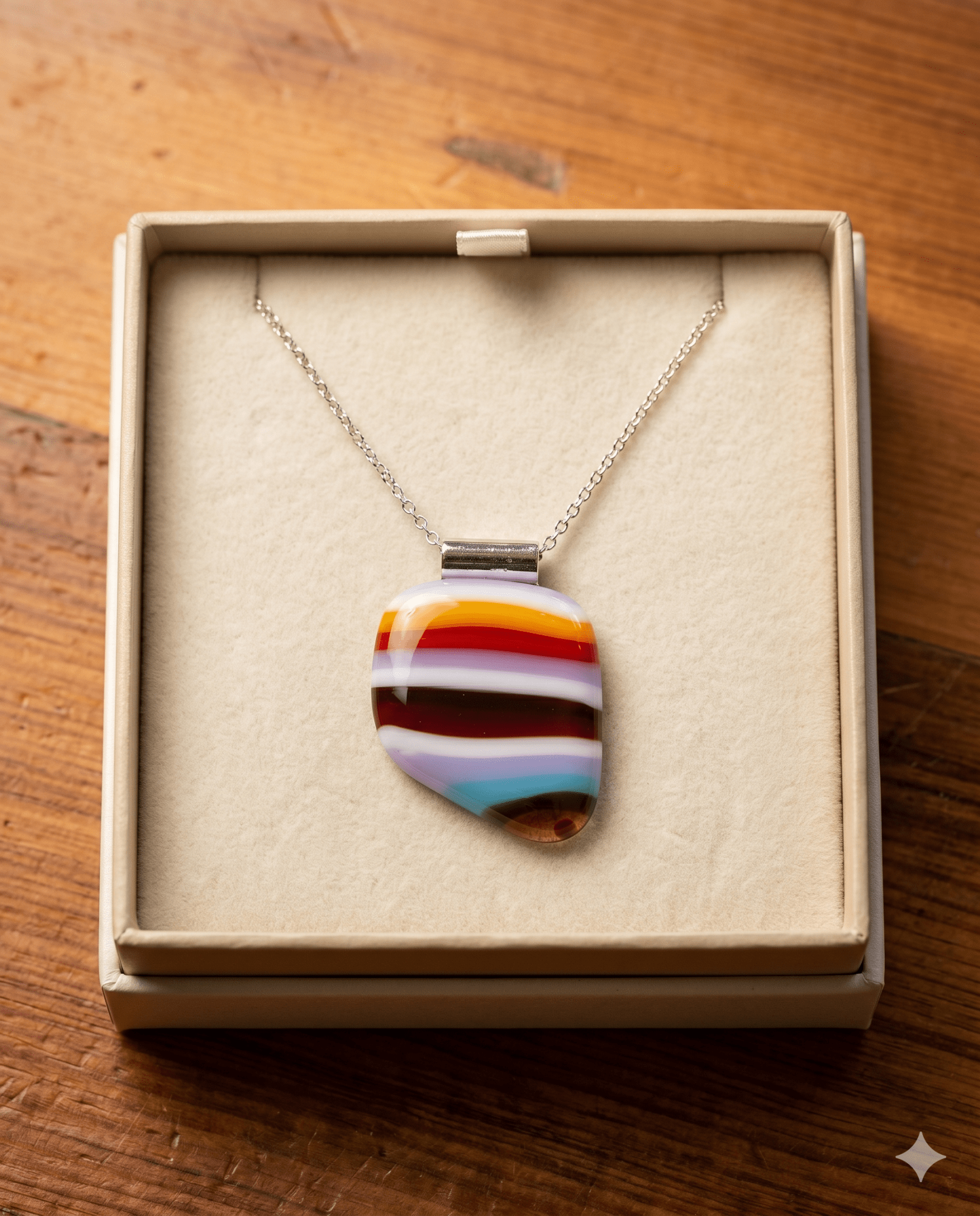 Candy Stripe Shield - Stoney Lake Glassworks