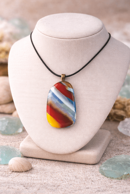 Canyon — Handcrafted Fused Glass Pendant - Stoney Lake Glassworks