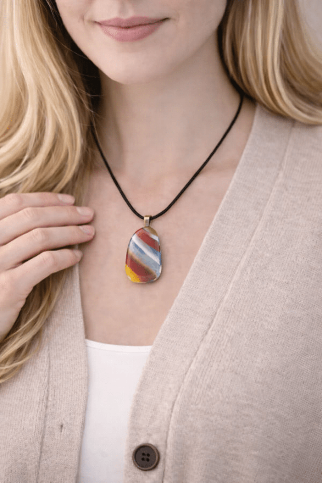 Canyon — Handcrafted Fused Glass Pendant - Stoney Lake Glassworks