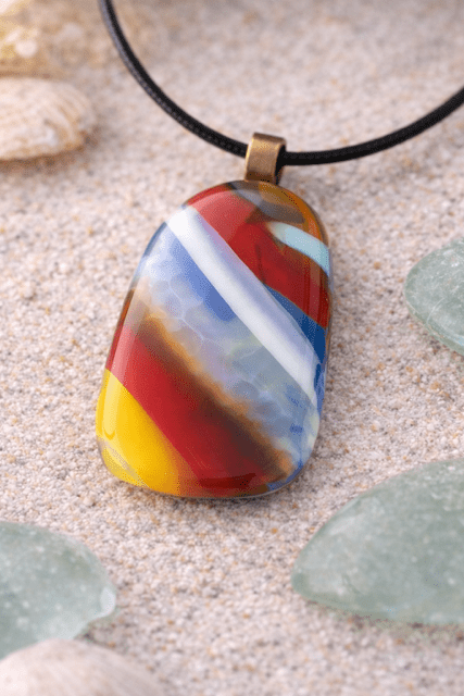 Canyon — Handcrafted Fused Glass Pendant - Stoney Lake Glassworks