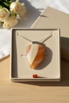 Caramel — Handcrafted Fused Glass Pendant - Stoney Lake Glassworks