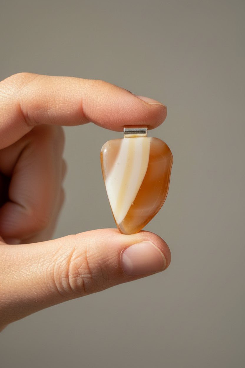Caramel — Handcrafted Fused Glass Pendant - Stoney Lake Glassworks