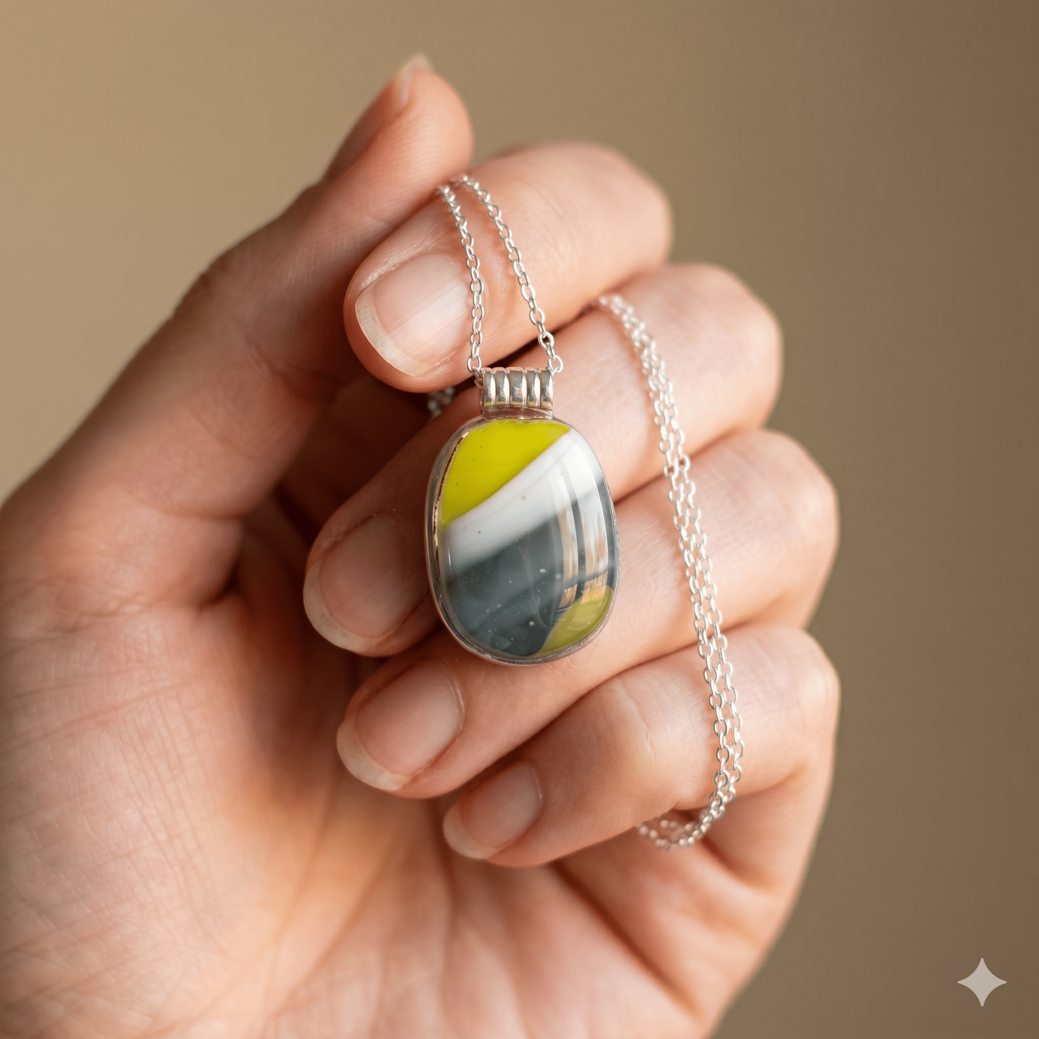 Chartreuse Slate Oval - Stoney Lake Glassworks