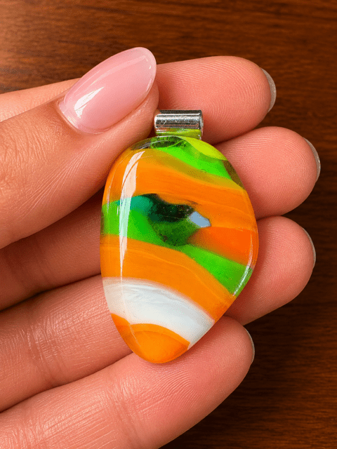 Citrus Swirl Oval - Stoney Lake Glassworks