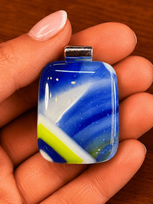 Cobalt & Chartreuse Diagonal