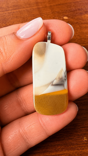 Cream & Gold Landscape — Satin Finish - Stoney Lake Glassworks