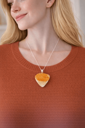 Creamsicle — Handcrafted Fused Glass Pendant