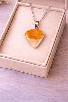 Creamsicle — Handcrafted Fused Glass Pendant - Stoney Lake Glassworks
