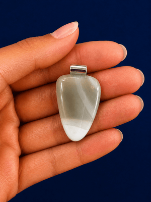 Dove Grey Fused Glass Pendant