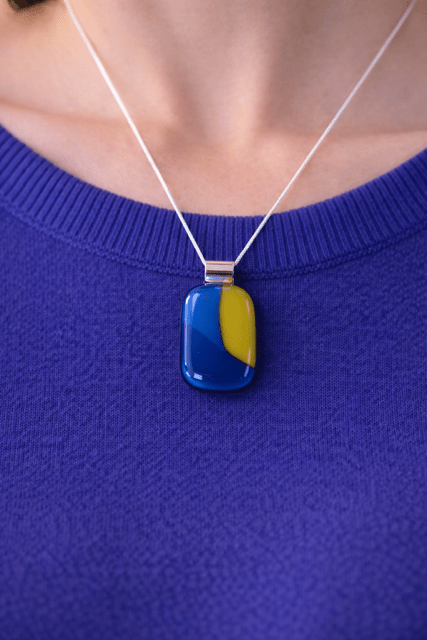 Drift — Handcrafted Fused Glass Pendant - Stoney Lake Glassworks