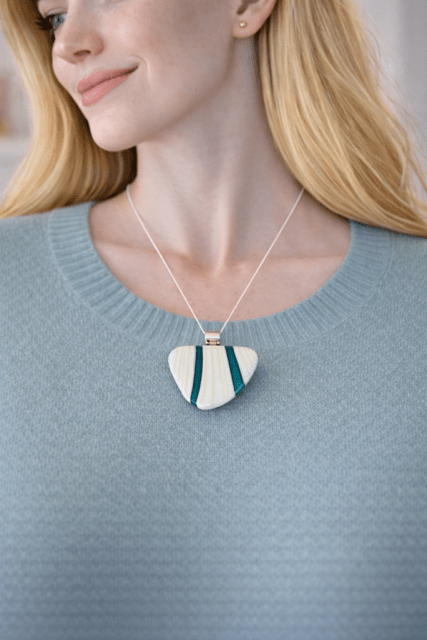 Fairway — Handcrafted Fused Glass Pendant - Stoney Lake Glassworks