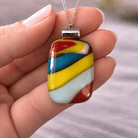 Fiesta — Handcrafted Fused Glass Pendant - Stoney Lake Glassworks