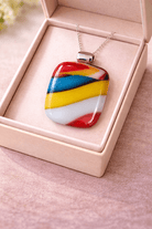 Fiesta — Handcrafted Fused Glass Pendant - Stoney Lake Glassworks