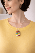 Fiesta — Handcrafted Fused Glass Pendant - Stoney Lake Glassworks