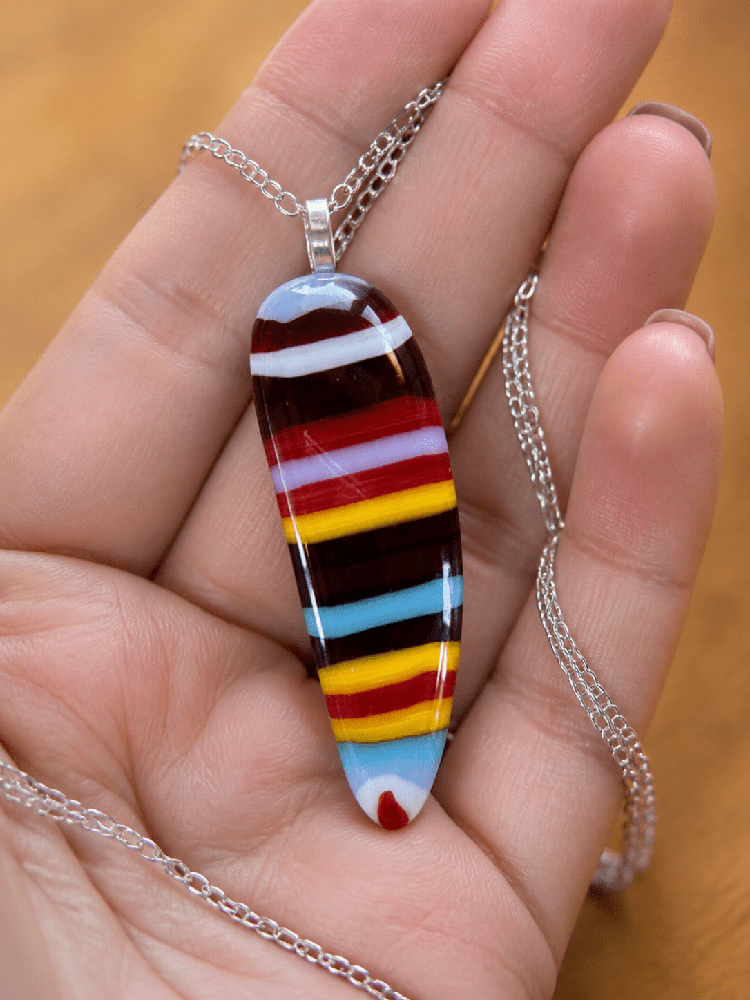 Fiesta Stripe Oval - Stoney Lake Glassworks