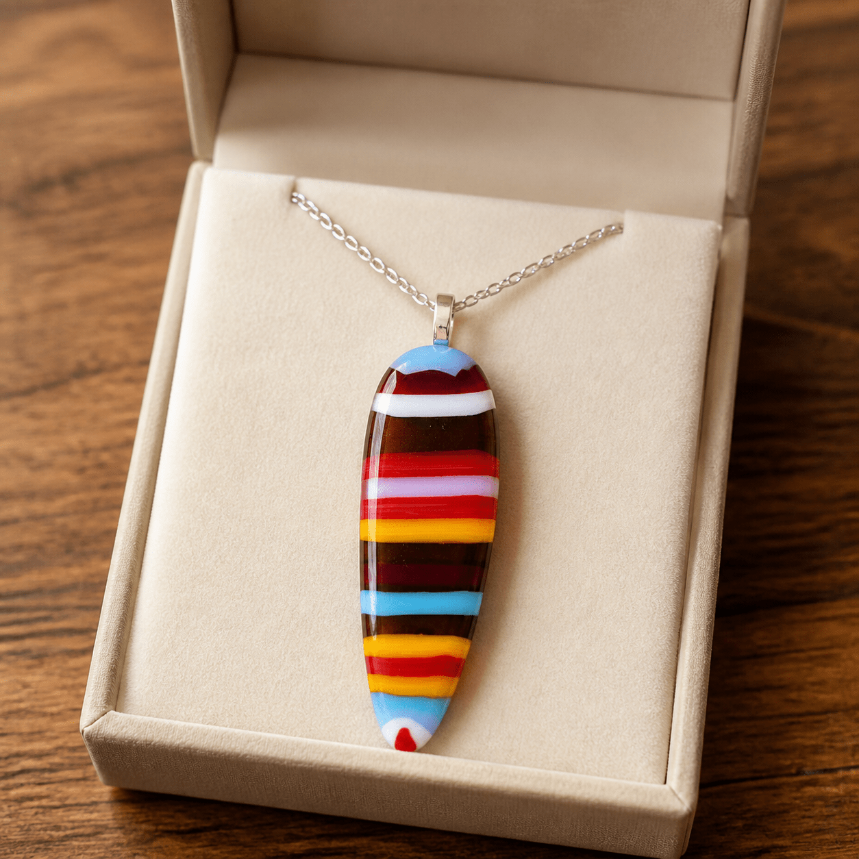 Fiesta Stripe Oval - Stoney Lake Glassworks