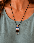Horizon Bold Fused Glass Pendant - Stoney Lake Glassworks