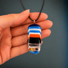 Horizon Bold Fused Glass Pendant - Stoney Lake Glassworks
