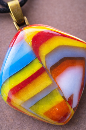 Sunset Fused Glass Pendant