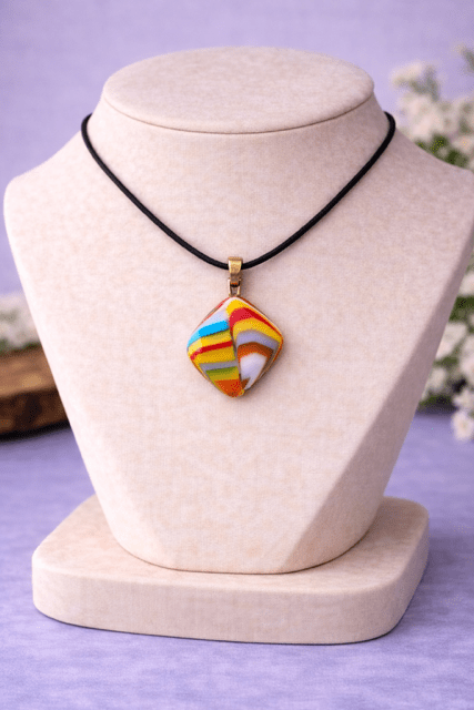Kaleidoscope — Handcrafted Fused Glass Pendant - Stoney Lake Glassworks