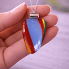 Macaw — Handcrafted Fused Glass Pendant - Stoney Lake Glassworks