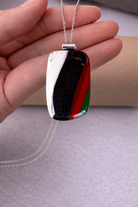 Manifesto — Handcrafted Fused Glass Pendant - Stoney Lake Glassworks