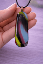 Midnight Carnival — Handcrafted Fused Glass Pendant - Stoney Lake Glassworks