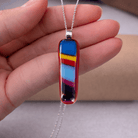 Mondrian — Handcrafted Fused Glass Pendant - Stoney Lake Glassworks