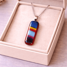 Mondrian — Handcrafted Fused Glass Pendant - Stoney Lake Glassworks