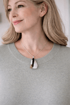 Olive & Onyx Fused Glass Pendant - Stoney Lake Glassworks