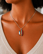 Painted Sky Fused Glass Pendant - Stoney Lake Glassworks