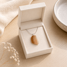 Peach Stone Fused Glass Pendant - Stoney Lake Glassworks