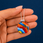 Rainbow Arc Fused Glass Pendant - Stoney Lake Glassworks