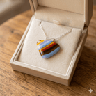 Rainbow Stripe Heart - Stoney Lake Glassworks