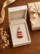 Rainbow Stripe Teardrop - Stoney Lake Glassworks