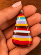 Rainbow Stripe Teardrop - Stoney Lake Glassworks