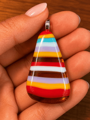 Rainbow Stripe Teardrop