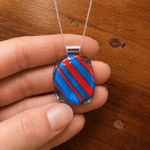 Red & Blue Diagonal Stripe
