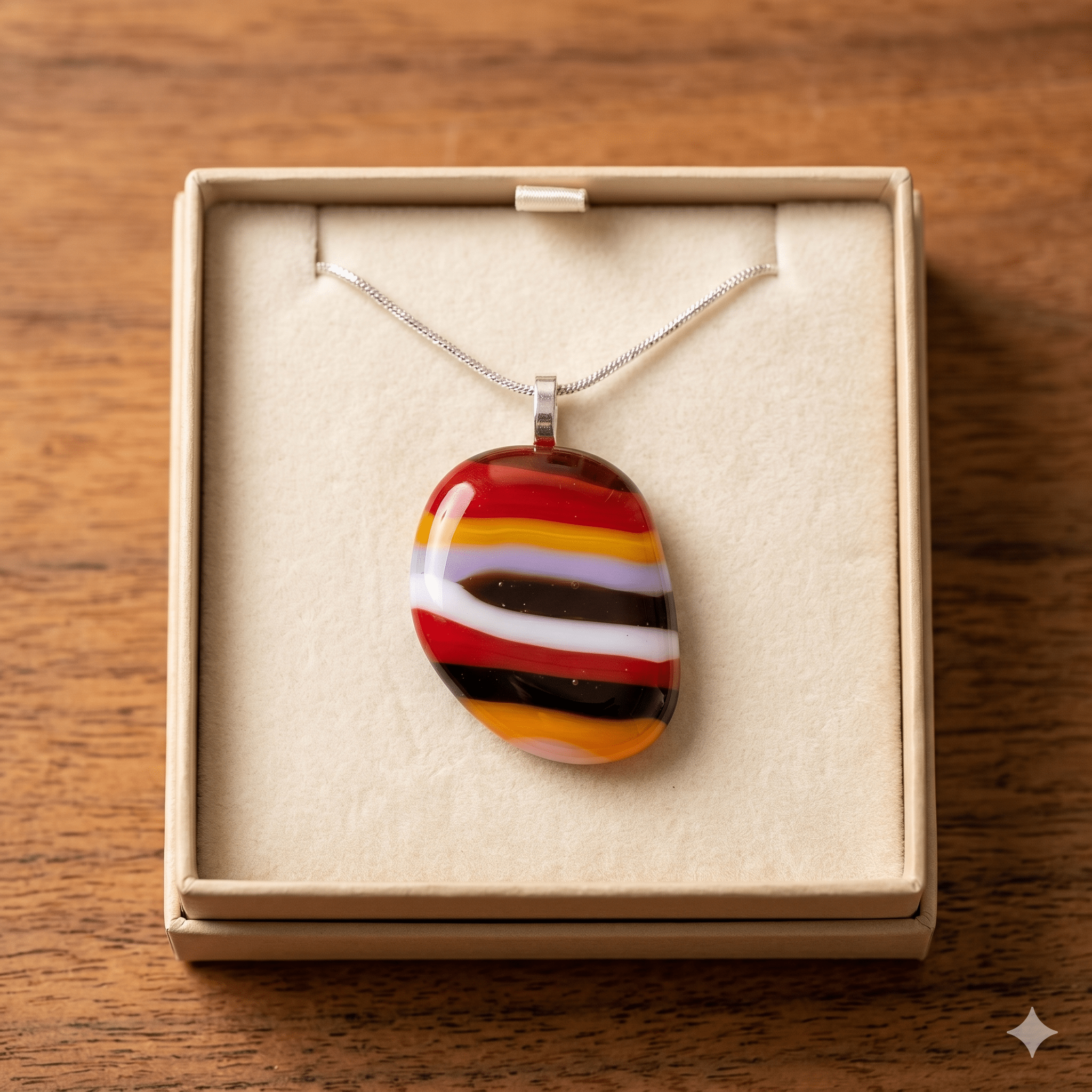 Retro Stripe Oval - Stoney Lake Glassworks